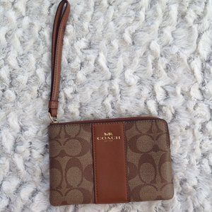 Coach Signature Canvas Wristlet